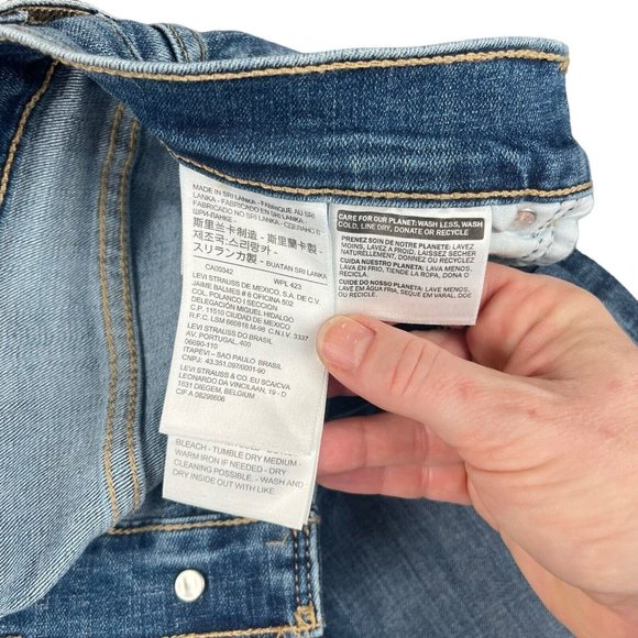 Levi's Jeans Classic Capri Blue High Rise Stretch Denim Pants Women's Size 4 - Picture 8 of 16